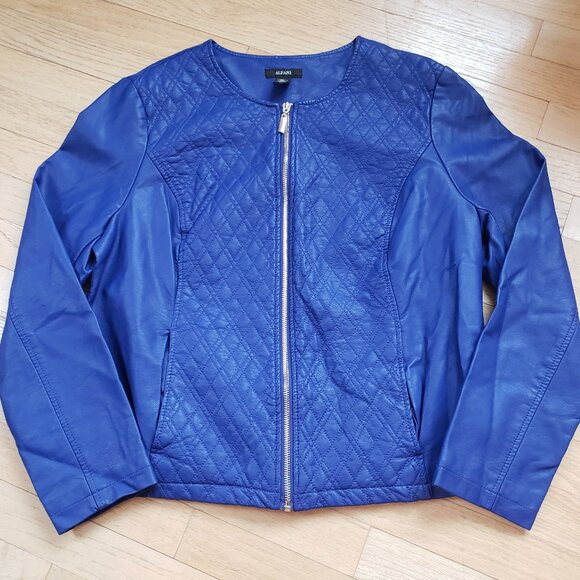 Alfani Women's Fitted Faux Leather Jacket, Size: L - Picture 3 of 16